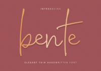 Bente Font - Featured Image