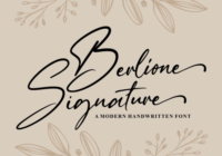 Berlione Signature Font - Featured Image