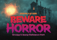 Beware Horror Font - Featured Image
