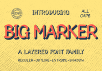Big Marker Family Font - Featured Image