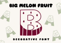 Big Melon Fruit Font - Featured Image