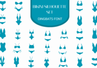 Bikini Silhouette Set Font - Featured Image