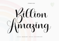 Billion Amazing Font - Featured Image