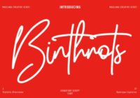 Binthrots Script Font - Featured Image