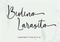 Biolina Larasita Font - Featured Image