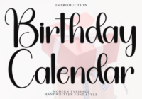 Birthday Calendar Font - Featured Image