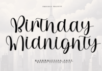 Birthday Midnighty Font - Featured Image