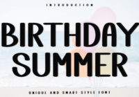 Birthday Summer Font - Featured Image