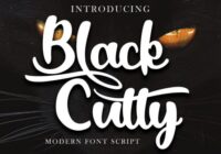 Black Catty Script Font - Featured Image