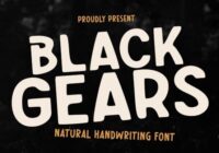 Black Gears Font - Featured Image