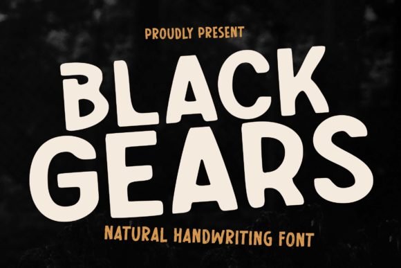 Black Gears Font - Featured Image