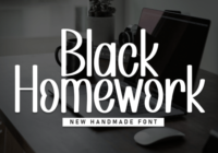 Black Homework Font - Featured Image