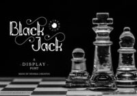 Black Jack with Chessboard Font - Featured Image