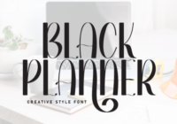 Black Planner Font - Featured Image