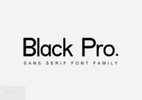 Black Pro Font - Featured Image