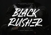 Black Rusher Font - Featured Image