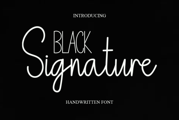 Black Signature Font - Featured Image