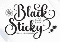 Black Sticky Font - Featured Image