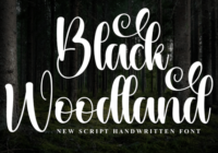 Black Woodland Font - Featured Image