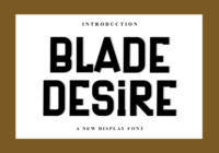Blade Desire Font - Featured Image