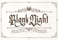 Blank Night Font - Featured Image