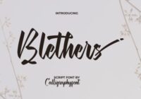 Blethers Font - Featured Image