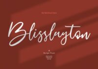 Blisslayton Font - Featured Image