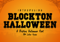 Blockton Halloween Font - Featured Image