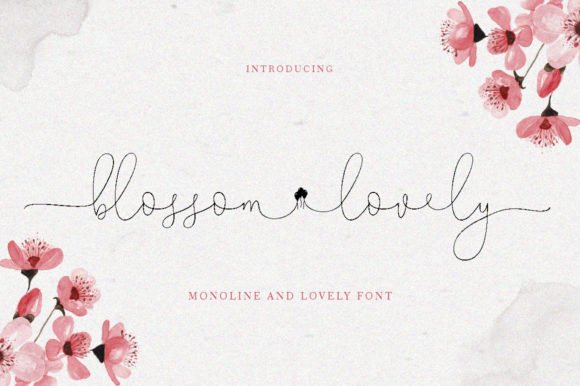 Blossom Lovely Font - Featured Image