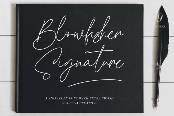Blowfisher Signature Font - Featured Image