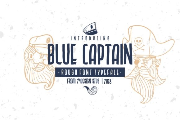 Blue Captain Font - Featured Image