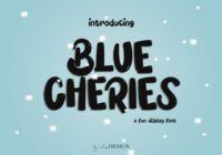 Blue Cheries Font - Featured Image