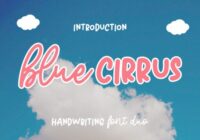 Blue Cirrus Font - Featured Image