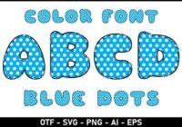 Blue Dots Font - Featured Image