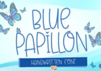 Blue Papillon Font - Featured Image