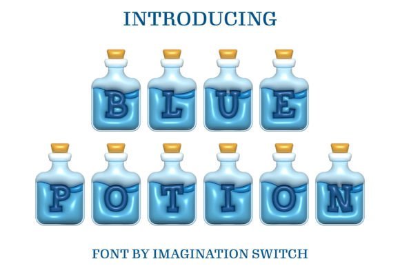 Blue Potion Inflated Font - Featured Image
