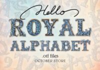 Blue Royal Alphabet Font - Featured Image