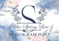 Blue Spring Line Monogram Font - Featured Image