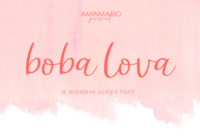 Boba Lova Font - Featured Image