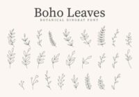 Boho Leaves Font - Featured Image