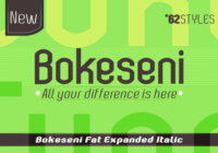 Bokeseni Expanded Fat Italic Font - Featured Image