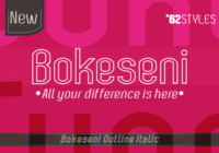 Bokeseni Outline Italic Font - Featured Image