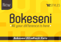 Bokeseni UltraBlack Italic Font - Featured Image