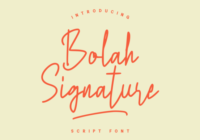 Bolah Signature Font - Featured Image