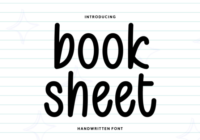 Book Sheet Font - Featured Image