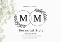 Botanical Style Monogram Font - Featured Image