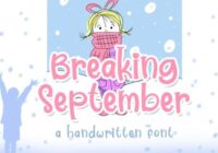 Breaking September Font - Featured Image