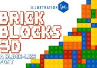 Brick Blocks 3d Font - Featured Image