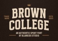Brown College Font - Featured Image