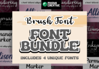 Brush Bundle Pack Font - Featured Image